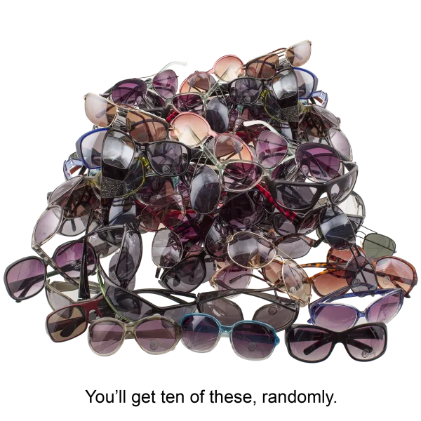 10-Pack: Assorted UV-Protected Sunglasses
