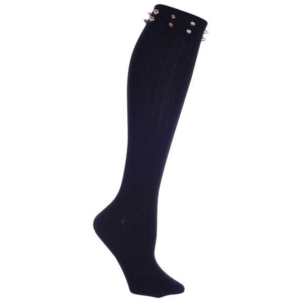 MinxNY Knee High Boot Socks with Stud Detail