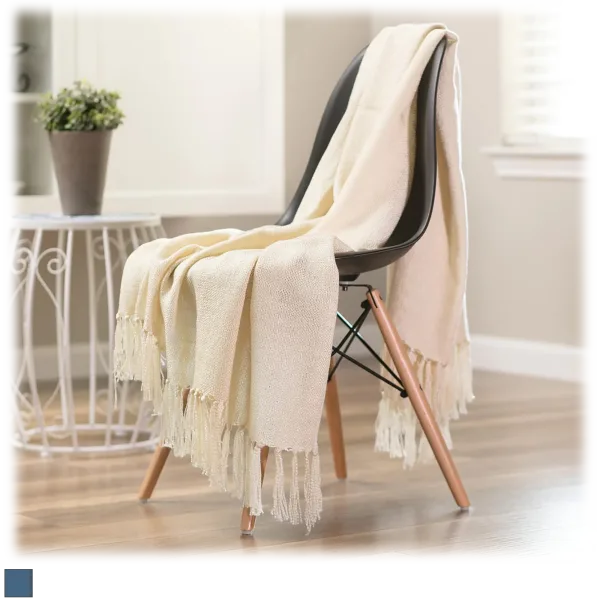2-Pack: Chanasya Fringe Faux Linen Throw Blanket