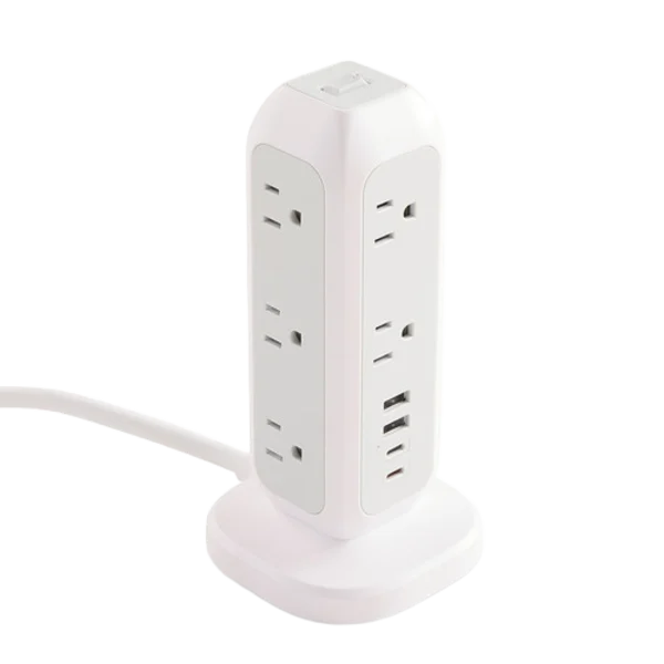 Verbatim 15-Outlet Power Tower with 11 AC, 2 USB-C and 2 USB-A