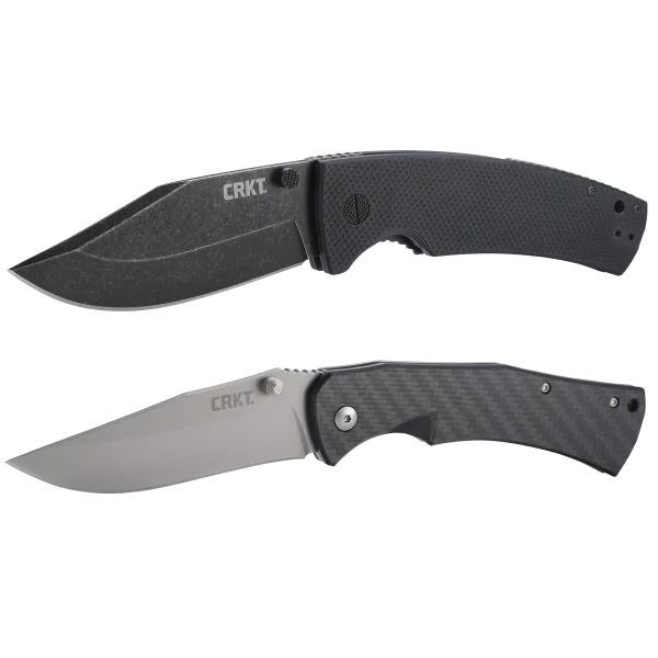 CRKT Gulf Stone Wash OR Xan Carbon Fiber Knife with G10 Handle