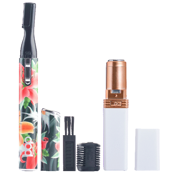 2-Piece Pop Sonic Smoothie Hair Remover & Hair Trimmer Set