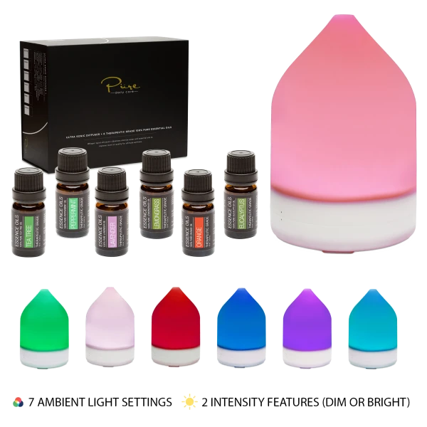 Pure Daily Care Aromatherapy Diffuser with 6 Essential Oils