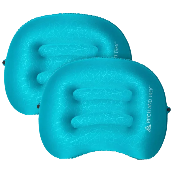 2-Pack: Pitch and Trek Inflatable Pillows for Camping & Travel