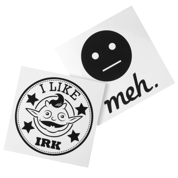 Meh & Irk Temporary Tattoos