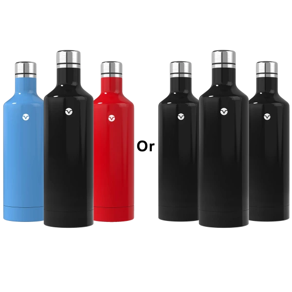 3-Pack Vremi 16oz Insulated Water Bottles
