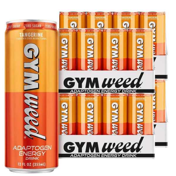 48-Pack: Gym Weed Adaptogen Energy Drink (Tangerine)