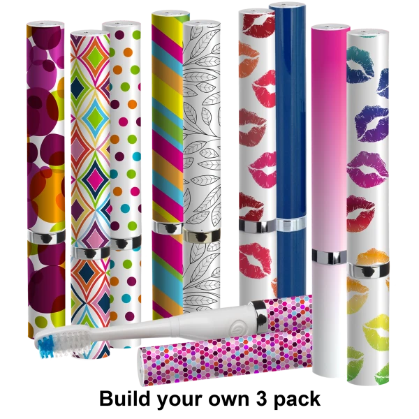 3-Pack: Violife Slim Sonic Toothbrushes