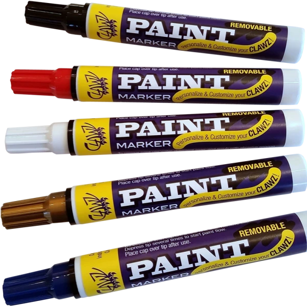 5-Pack: Removable Paint Markers for Clawz Shoes