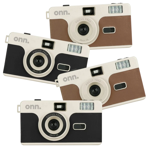 4-Pack: Onn Reusable 35mm Cameras with Preloaded Film