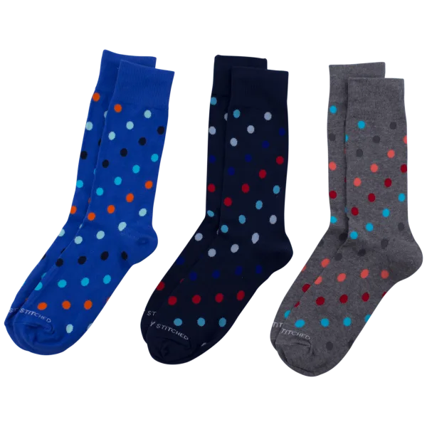 3-Pack: Unsimply Stitched Men's Dress Socks