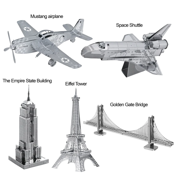 5-Pack: Model Technics Metal Puzzles