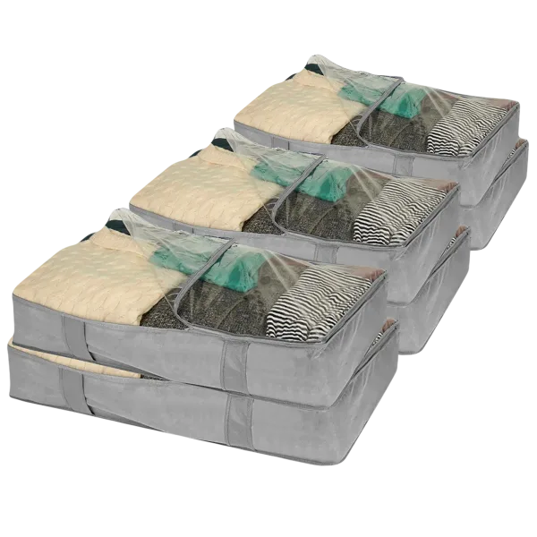 6-Pack: Whitmor Underbed Storage Bags (30"x18"x6")