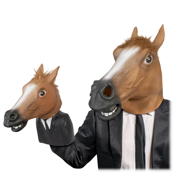 Creepy Horse Man Hand Puppet