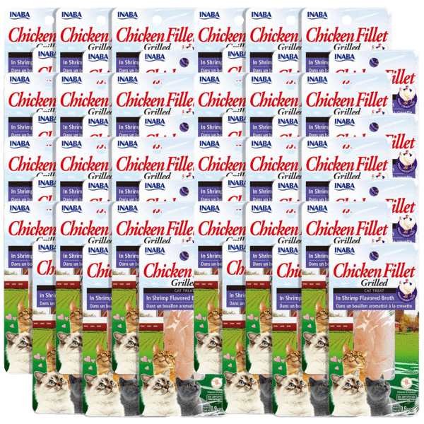 48-Pack: INABA Hand-Cut Grilled Fillet Cat Treats