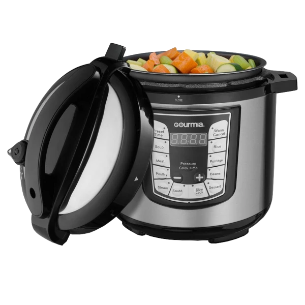 Gourmia 6-Quart Pressure Cooker with 10 Preset Cook Modes