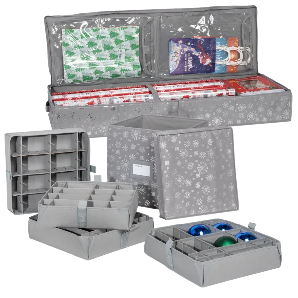 Tidy & Co. Holiday Storage Ornament Box & Multi-Purpose Storage Box