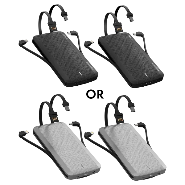 2-Pack: iWalk Scorpion Power Bank with Lightning, USB-C & Micro USB Cables