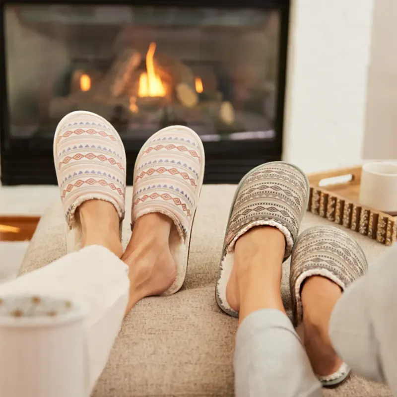 The Women's Hand-Woven Artisan Mule Slipper with Natural Rubber Sole