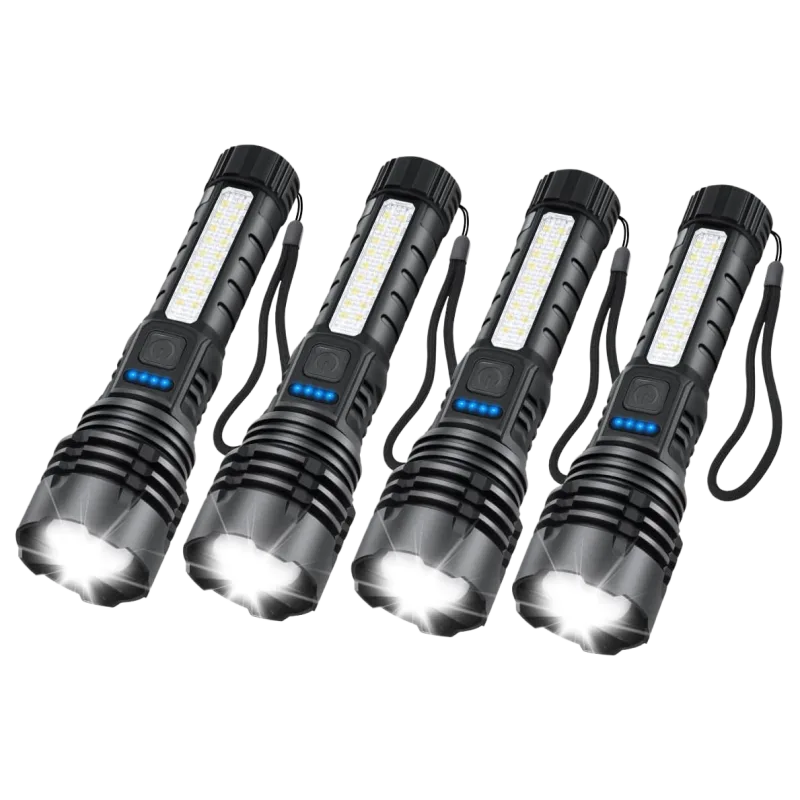 4-Pack: Hakol Rechargeable High Lumens Flashlights