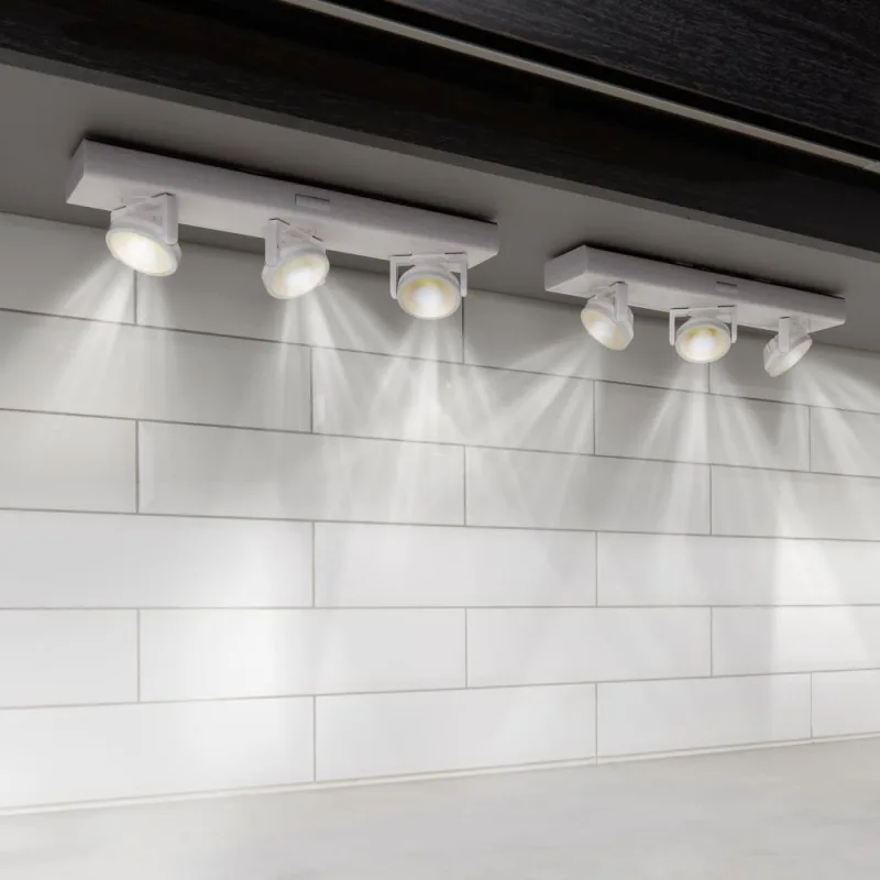The Cordless Under Cabinet Pivoting LED Lights (White)