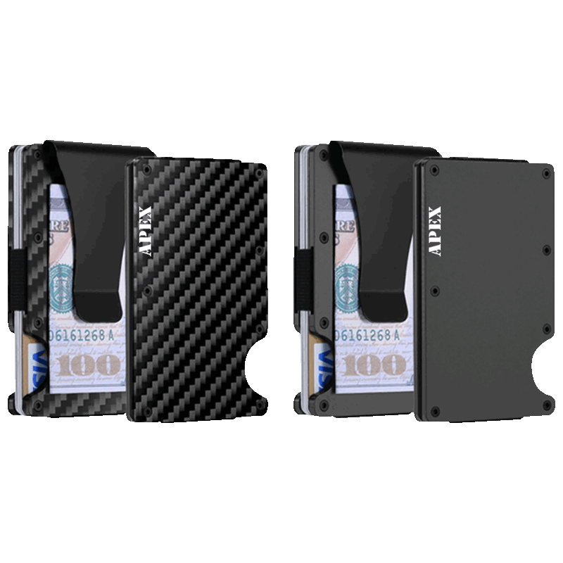 The Set of Two RFID-Blocking Money Clip Wallets