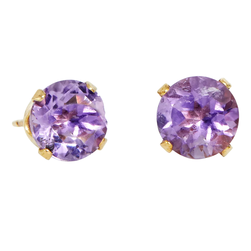 The Classic Amethyst Stud Earrings