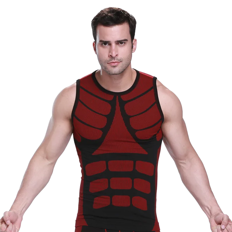 Extreme Fit Block Print Mens Sleeveless Compression Shirt