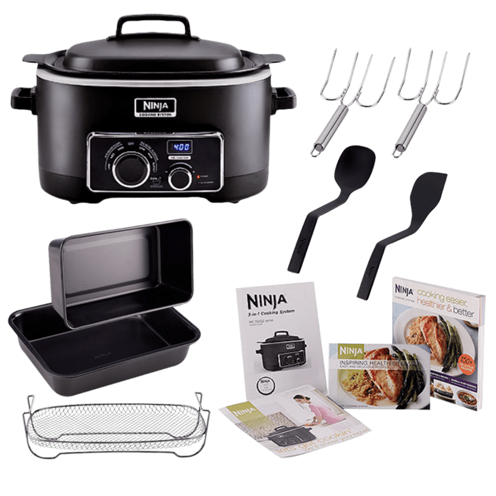 MorningSave Ninja 3 in 1 Cooking System with Cookbook and Accessories