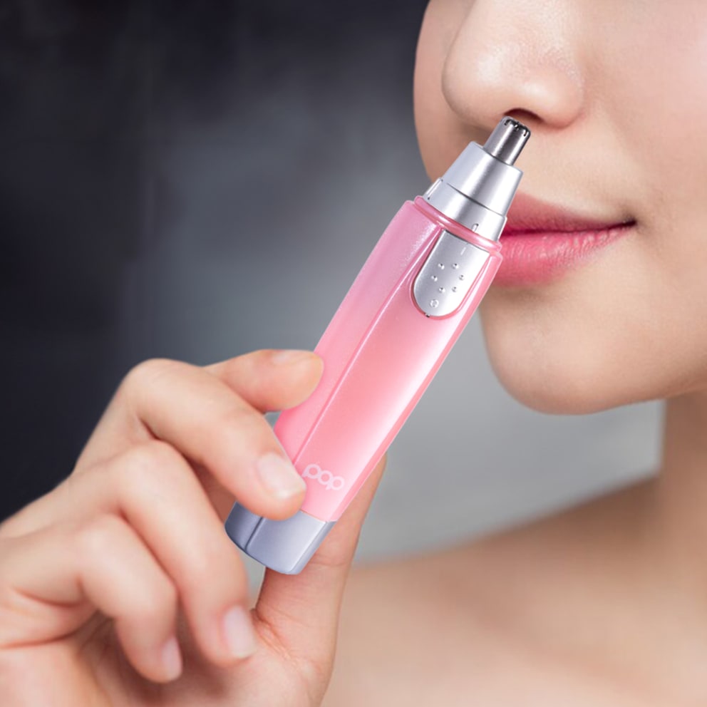 Trimmer is designed for hard-to-reach areas without pulling and pinching