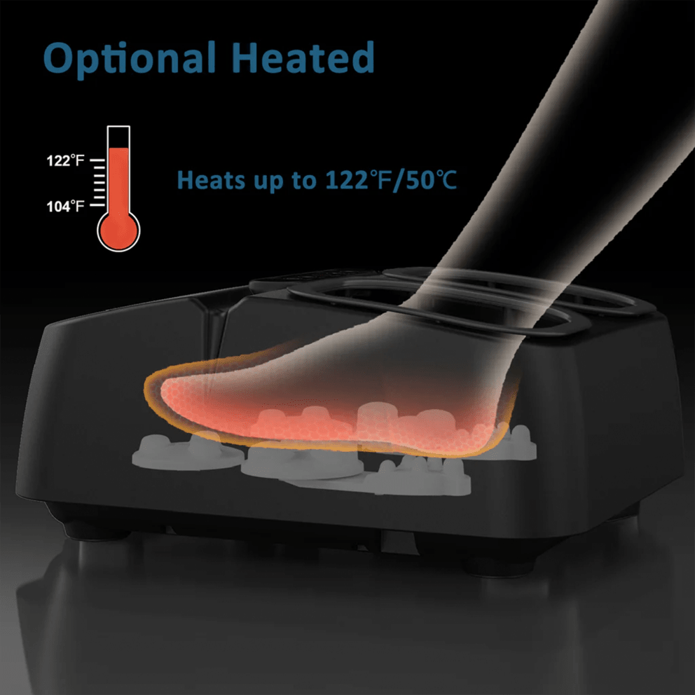 Built-in heat adds soothing warmth to enhance relaxation and comfort