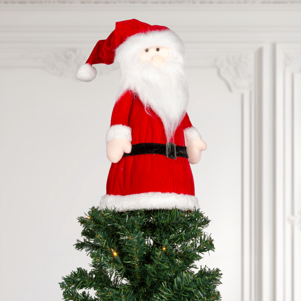 Valerie Parr Hill 16" Santa & Mrs. Claus Tree Topper Set