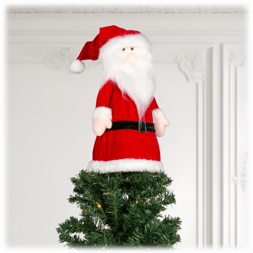 Valerie Parr Hill 16" Santa & Mrs. Claus Tree Topper Set
