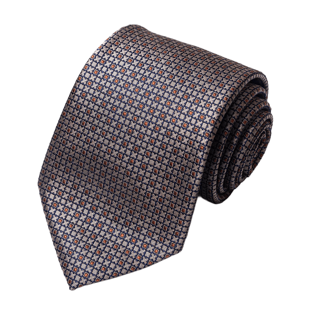 Bronze With Navy Grid