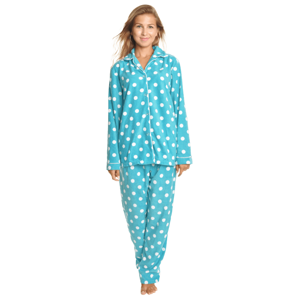 Aqua with White Dots