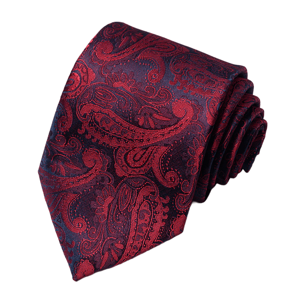 Burgundy Black Paisley