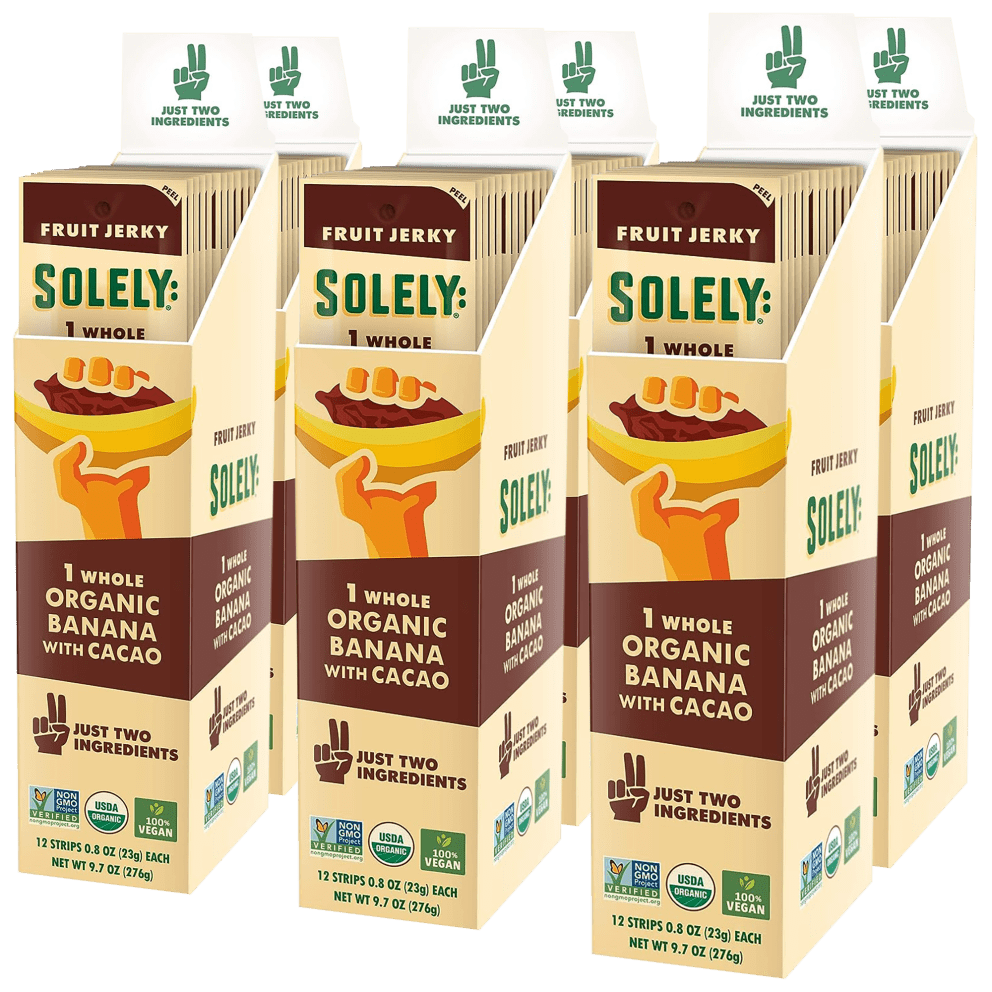 Solely Organic Banana With Cacao Fruit Jerky
