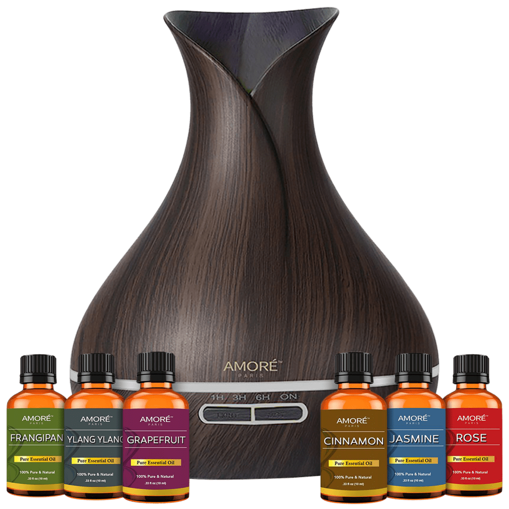 Mocha Oak Wood Diffuser with Winter Aromatherapy Oils - 6