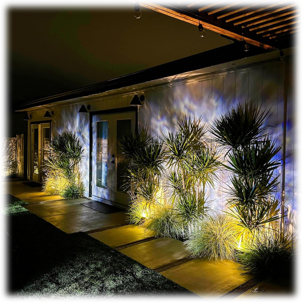 All-weather projector features a mix of warm, cool, and true white