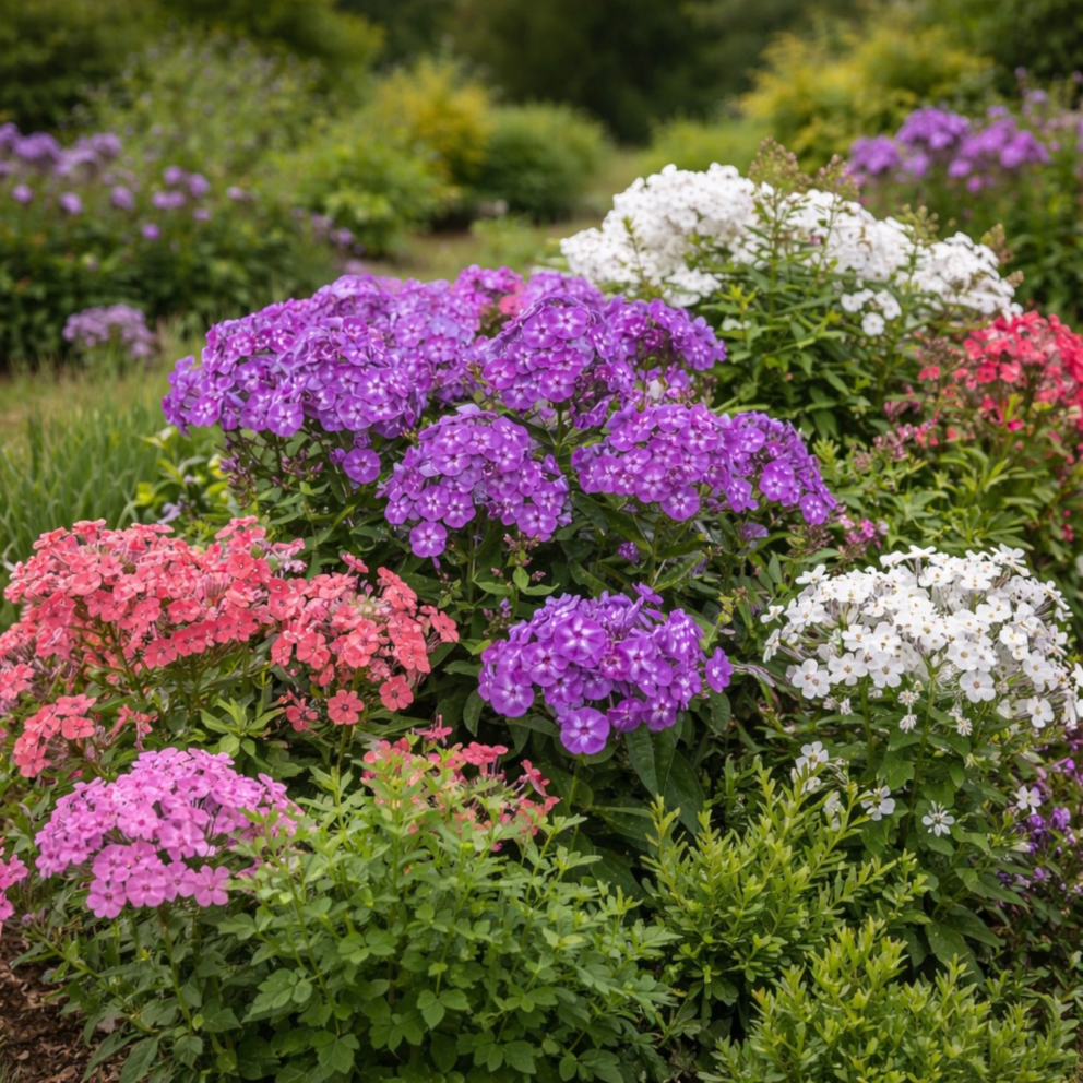 Multicolor Double Phlox Flower