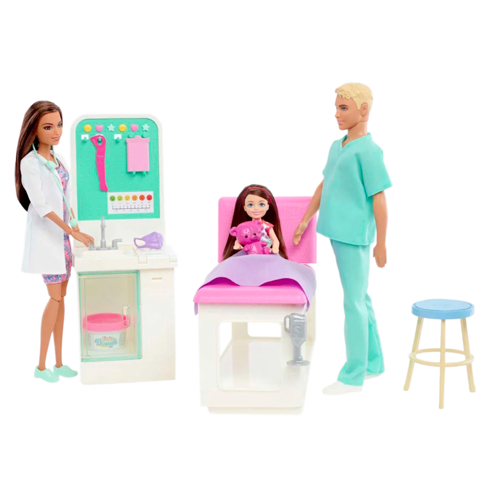 Play out exciting caregiving stories with 4 total dolls