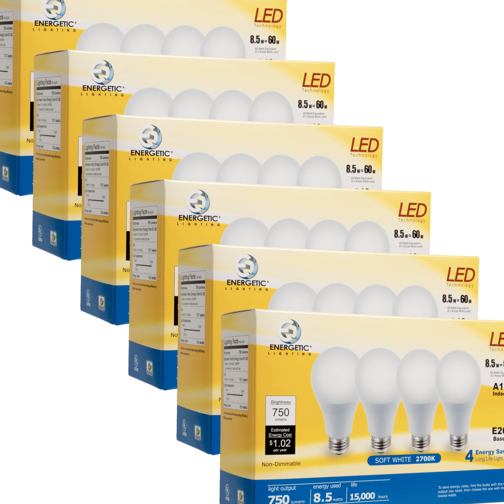 24-Pack - A19 8.5W 2700K