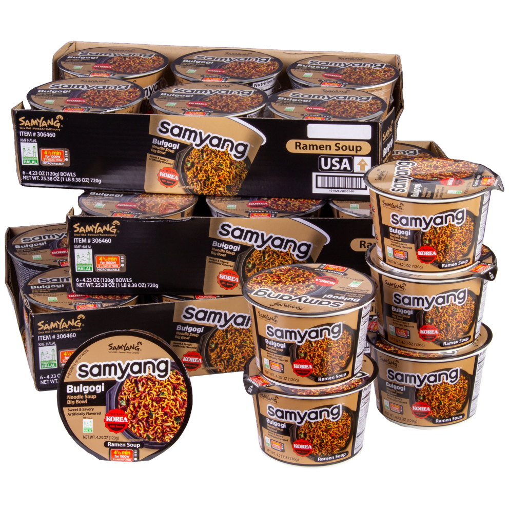 24-Pack Bulgogi Noodle Soup (Big Bowl 4.23oz)