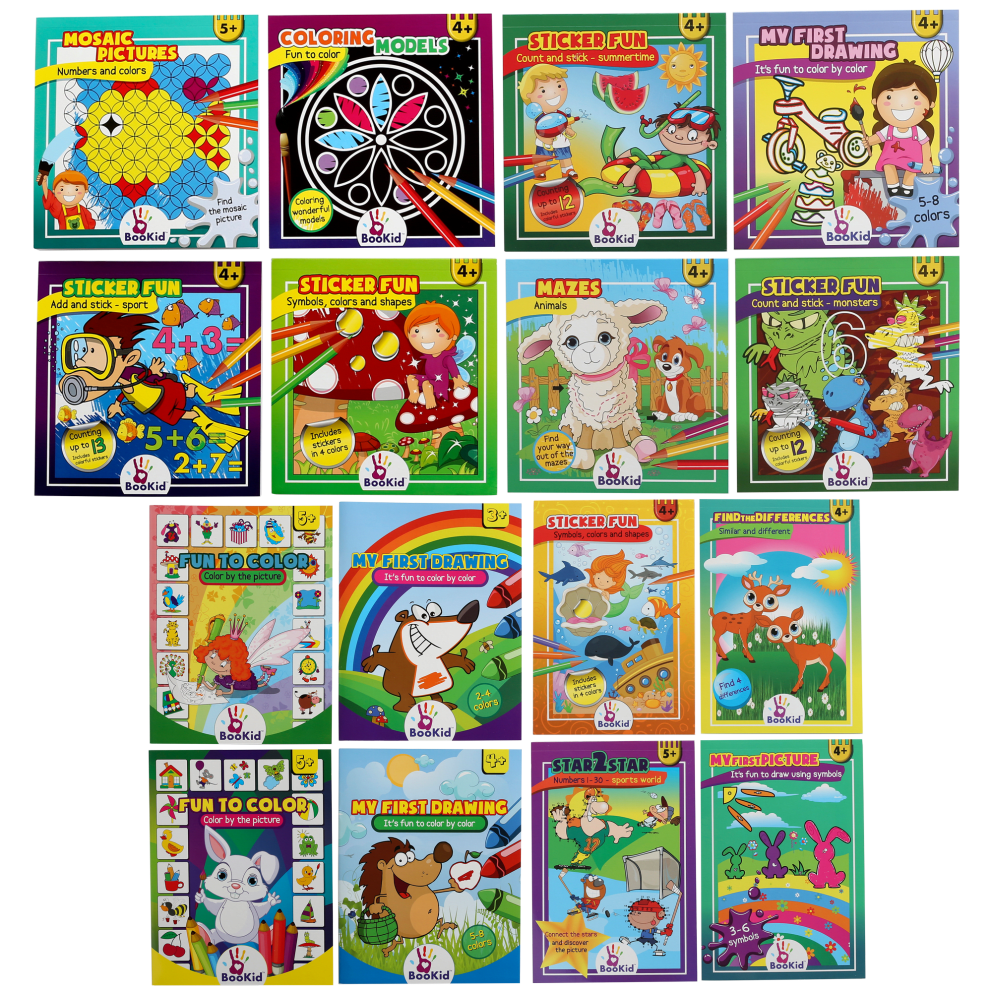 BUNDLE ONE: Sticker and Drawing Super Pack (16 Total Booklets)