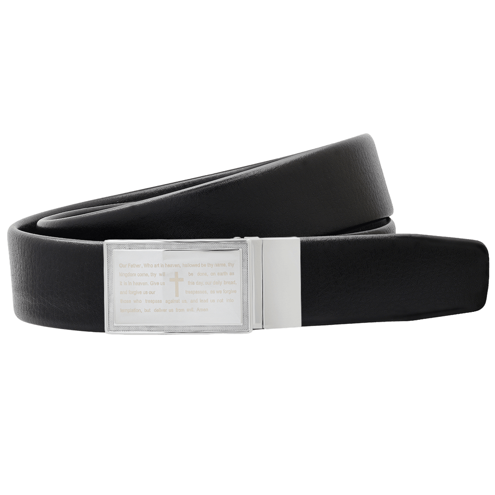 Vegan Leather Framed Lords Prayer Belt