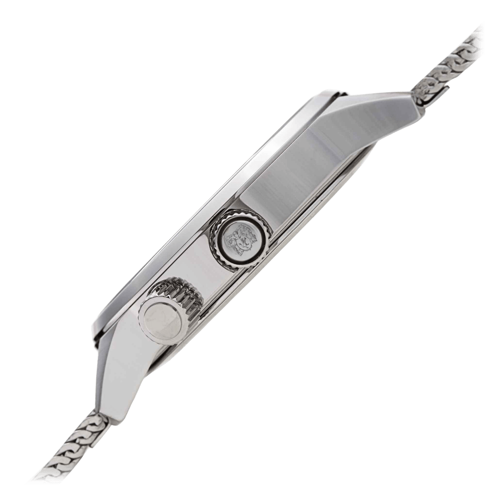 Silver Case w/ Blue Dial on Stainless Steel Bracelet