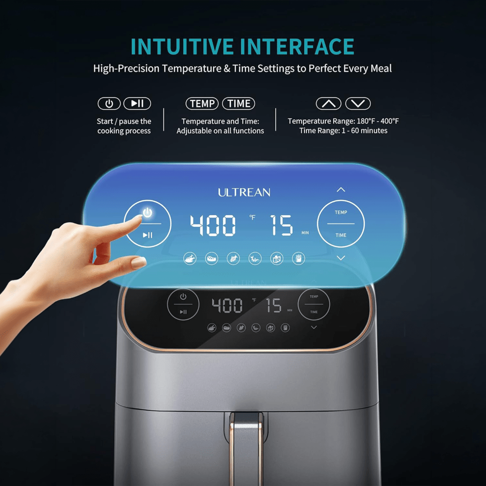 Intuitive touch controls with precise time and temperature adjustment