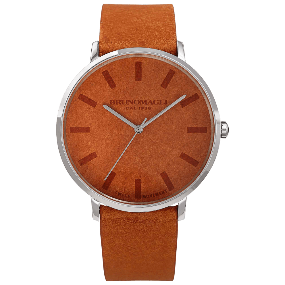 Silver Case w/ Tan Strap and Tan Dial