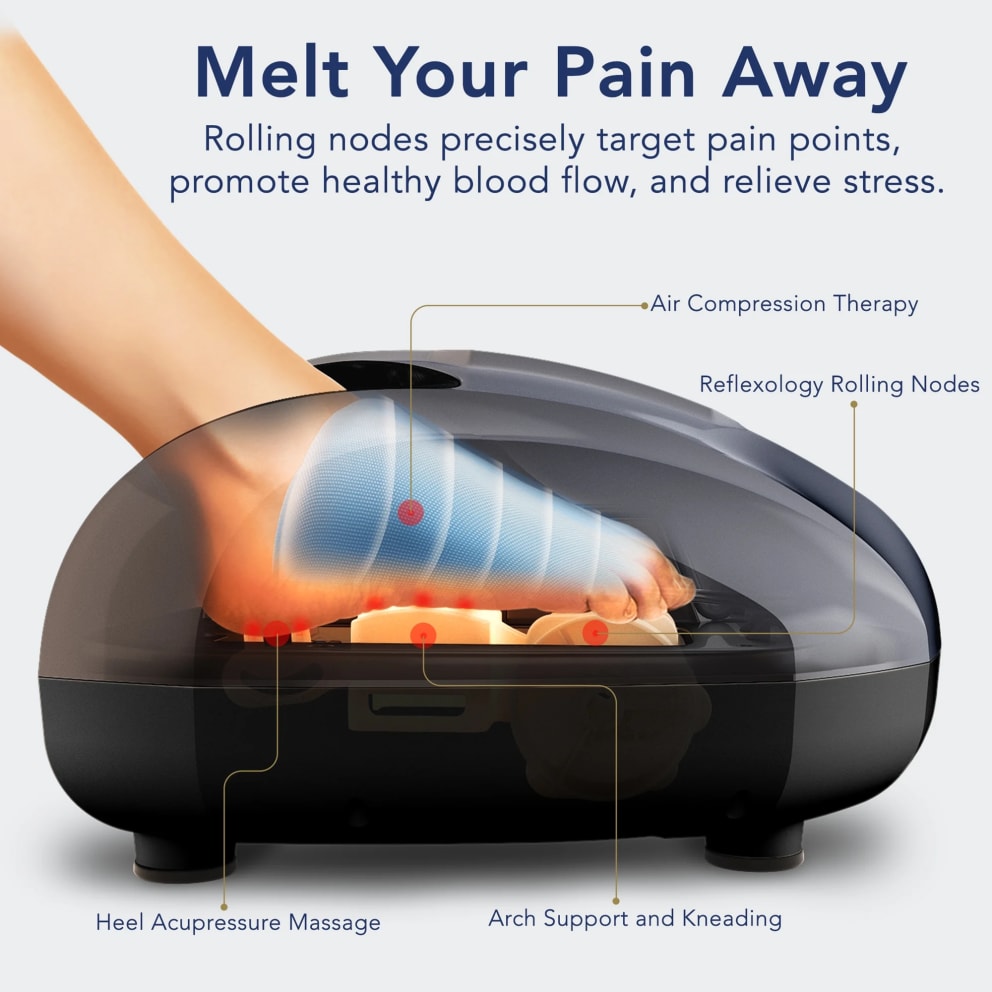Relieves tired feet and improves blood flow