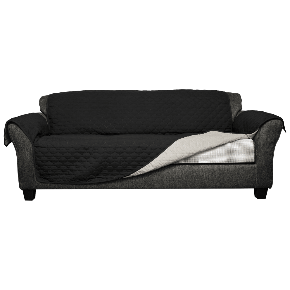 Silver/Black Sofa